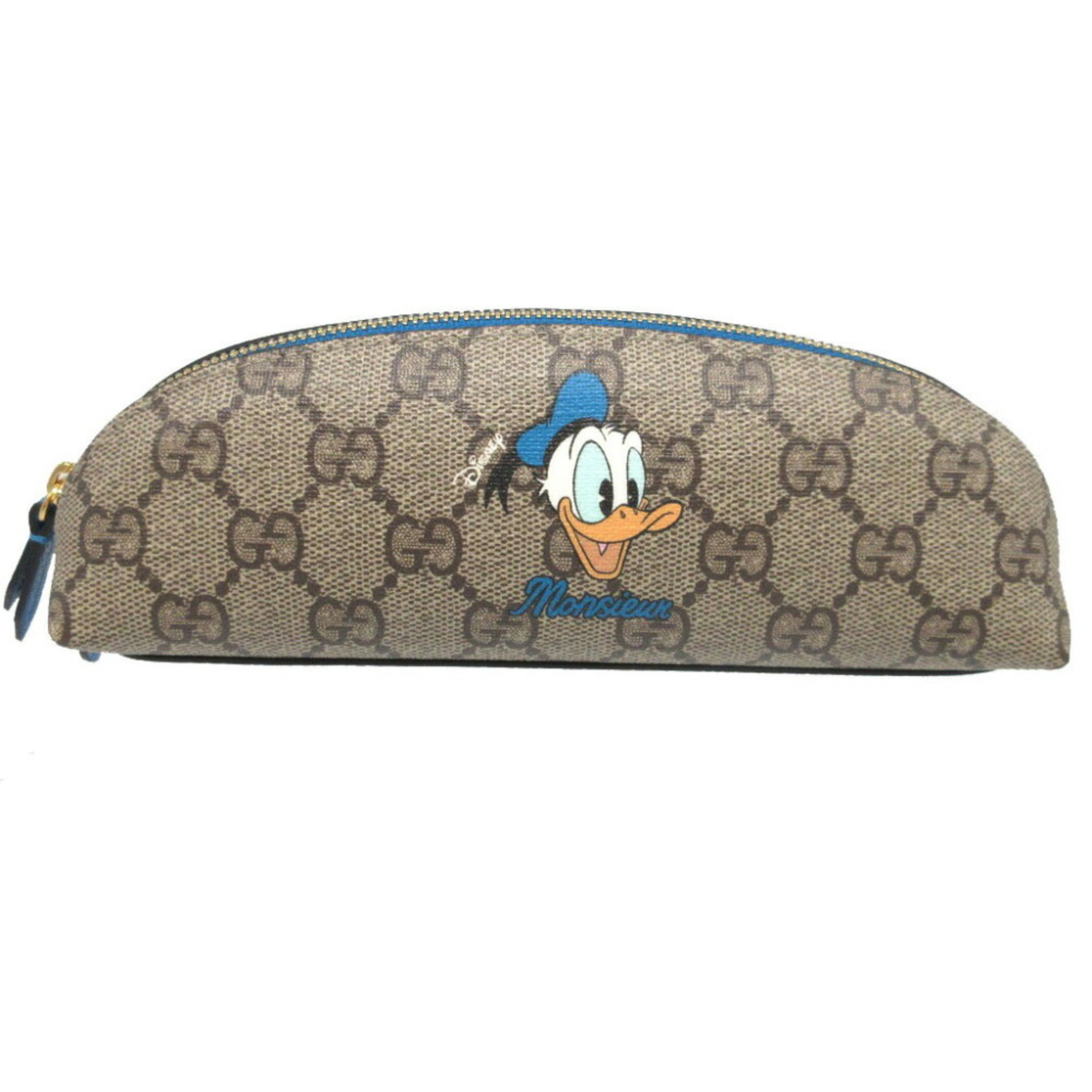 Unused Gucci Gg Supreme Beige Blue Donald Duck Disney Collaboration 662129 Pe...